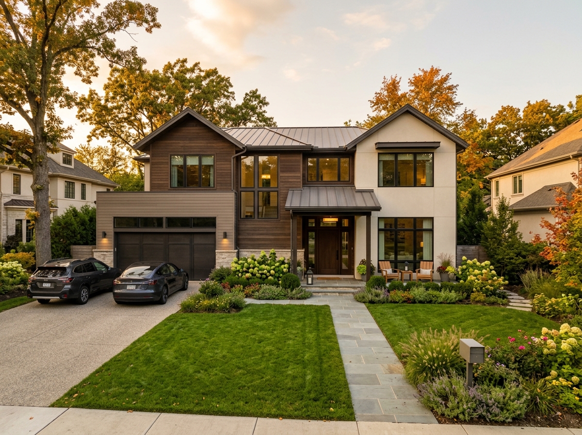 Beautiful modern home exterior